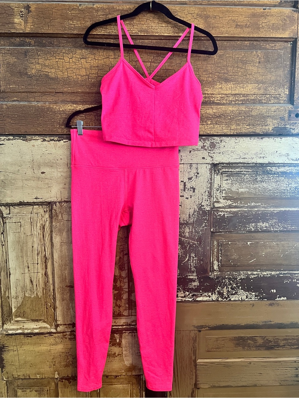 JoyLab 2-Piece Activewear Set | Hot Pink Leggings & Sports Bra | M - Picture 2 of 3